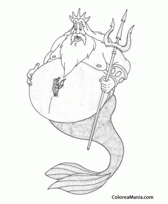 Раскраска Садко и морской царь