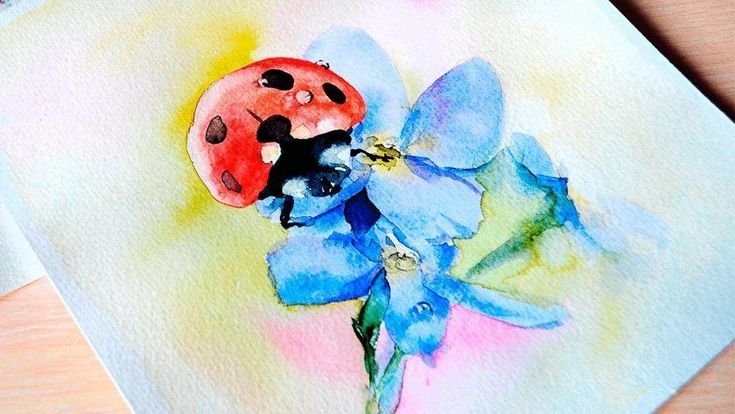 Рисунок акварелью легкий