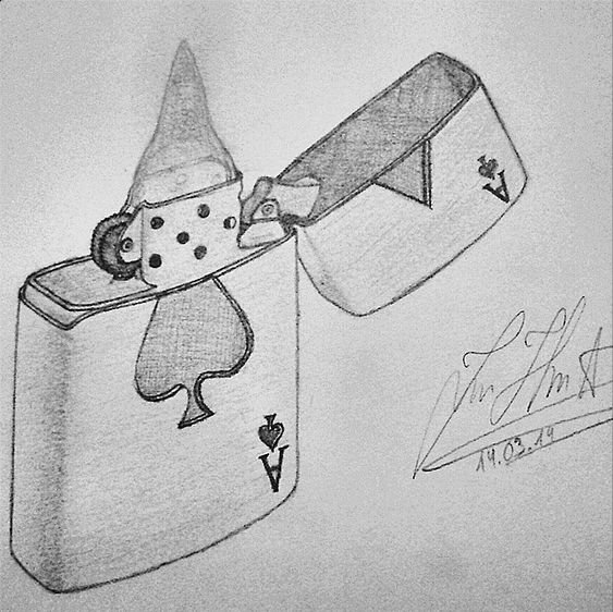Зажигалка рисунок легкий