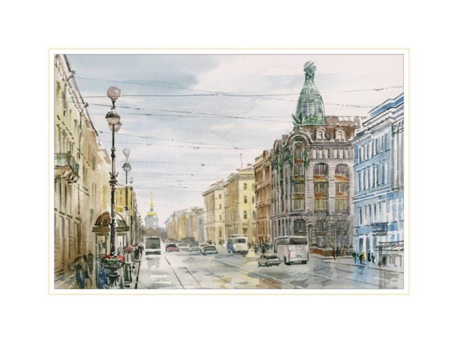Невский проспект Санкт-Петербург рисунок
