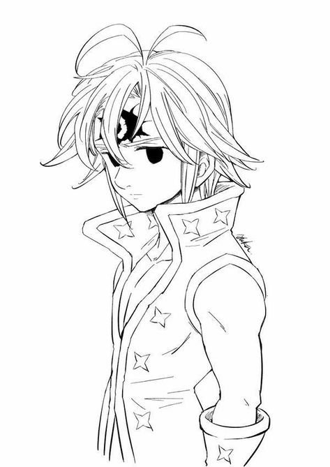 Мелиодас рисунок карандашом легкий