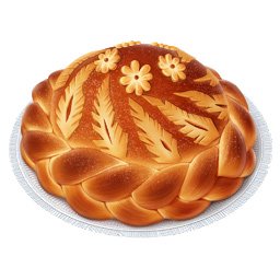 Каравай на белом фоне