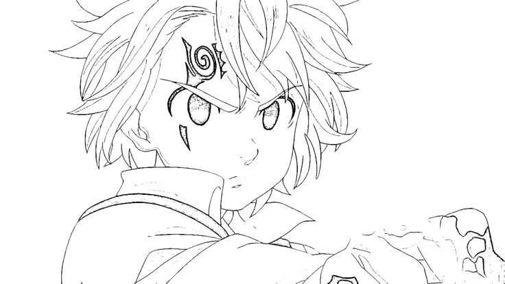 Семь смертных грехов раскраска Мелиодас