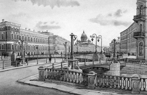 Невский проспект Санкт-Петербург рисунок