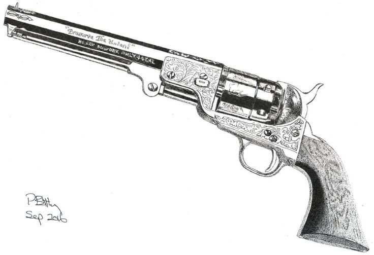 Револьвер Colt Navy 1851 чертёж