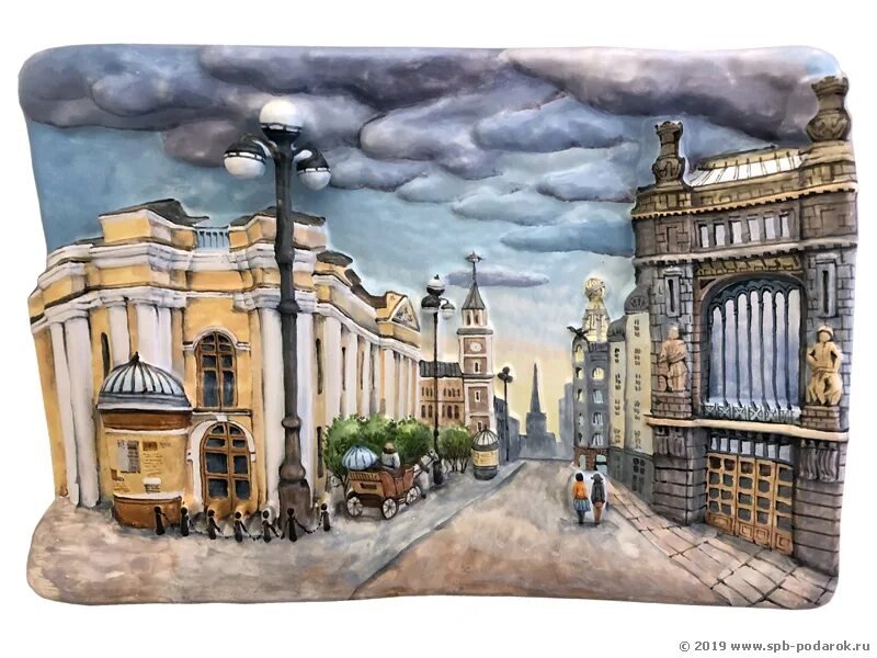 Невский проспект Санкт-Петербург рисунок