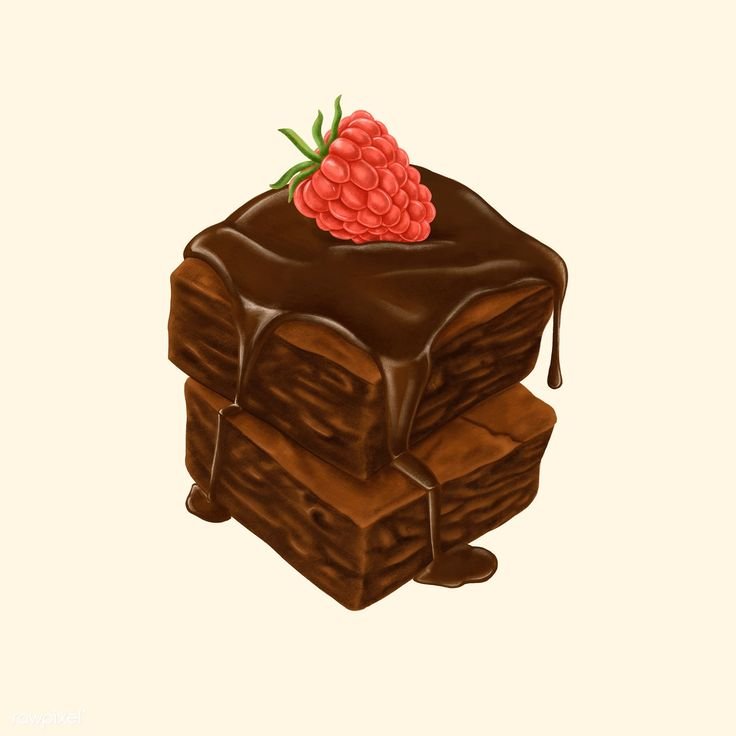 Пирожное Брауни рисунок