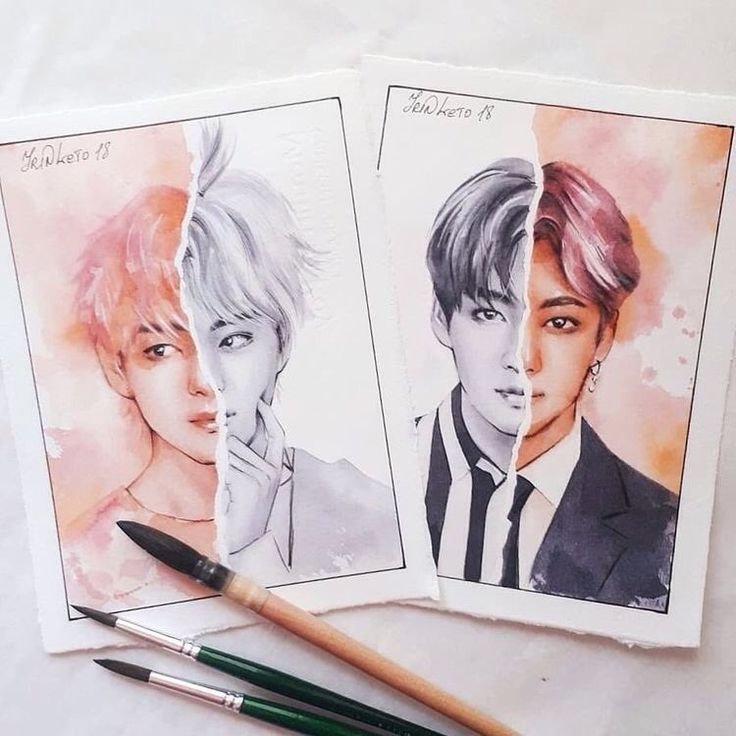 Рисунки мемберов BTS