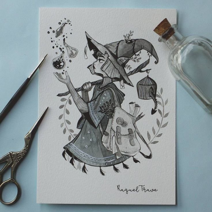 Идеи для рисунков ведьмочки