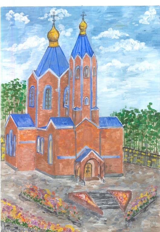 Храм Пресвятой Богородицы Орехово-Зуево лёгкий рисунок