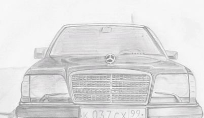 Мерседес w124 рисунок