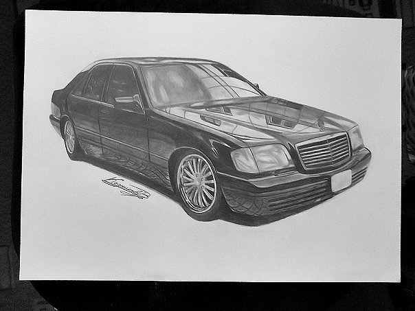 Mercedes w124 волчок drawing