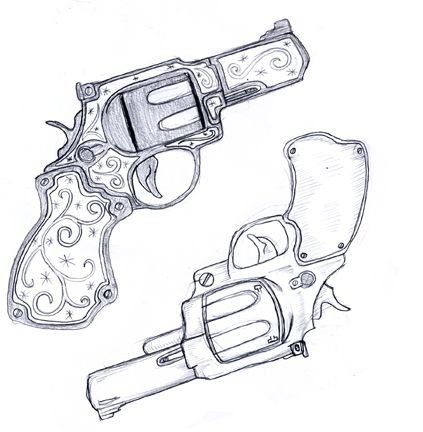 Пистолет рисунок
