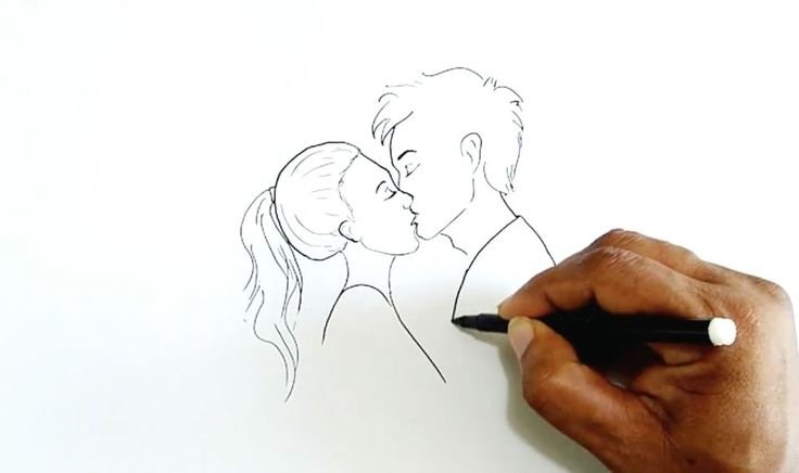 Влюбленные рисунок