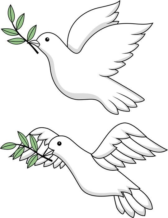 Голубь рисунок