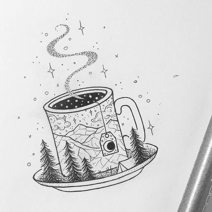 Рисунки черной ручкой