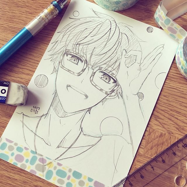 Аниме для срисовки в скетчбук