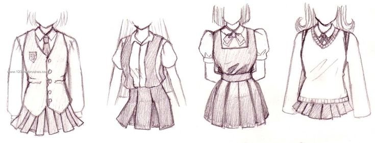 Рисунки одежды для срисовки