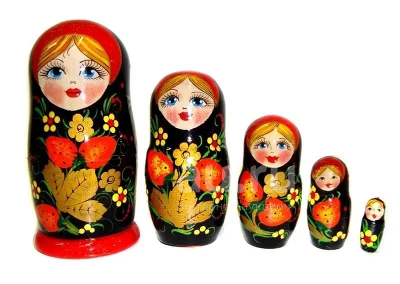 Матрешка роспись Хохлома