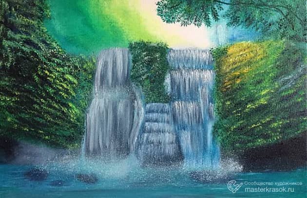 Детские рисунки водопада
