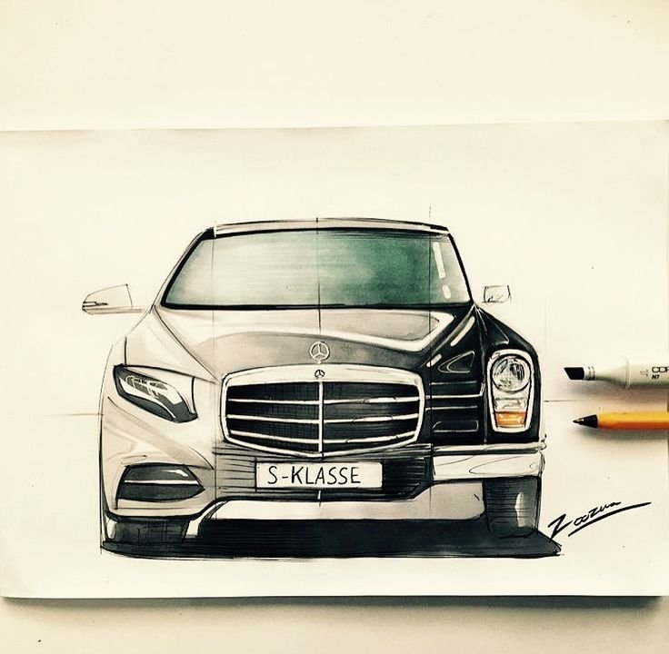 Мерседес рисунок