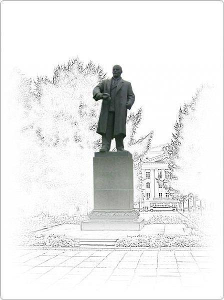 Памятник Ленину рисунок