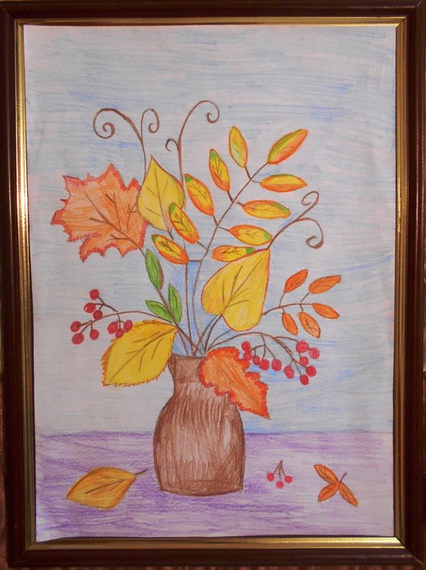 Рисование осенний букет
