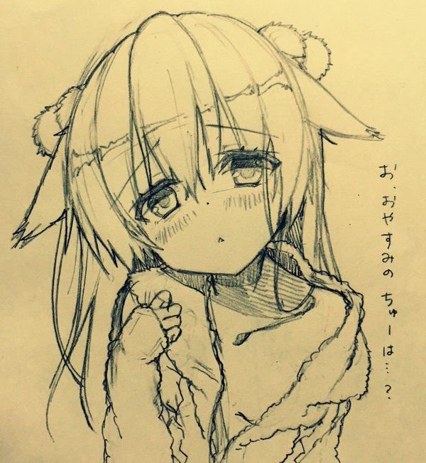 Маленькие аниме карандашом