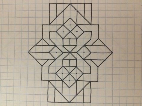 Рисунки по клеткам ручкой