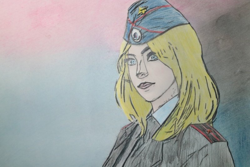Рисунок моя мама работает в полиции