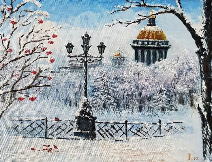 Зима рисунок