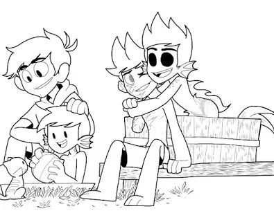 Раскраска Eddsworld Edd