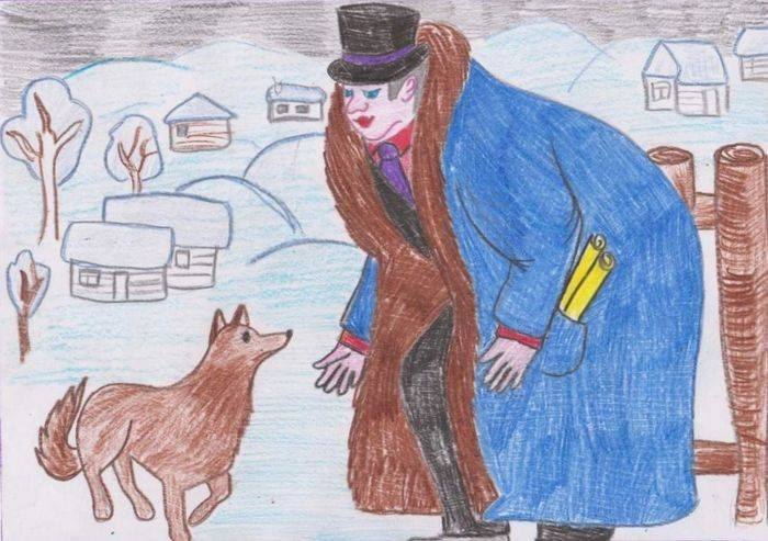 Рисунок к каштанке Чехова