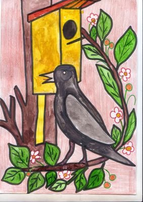 Рисунок к песне Скворушка