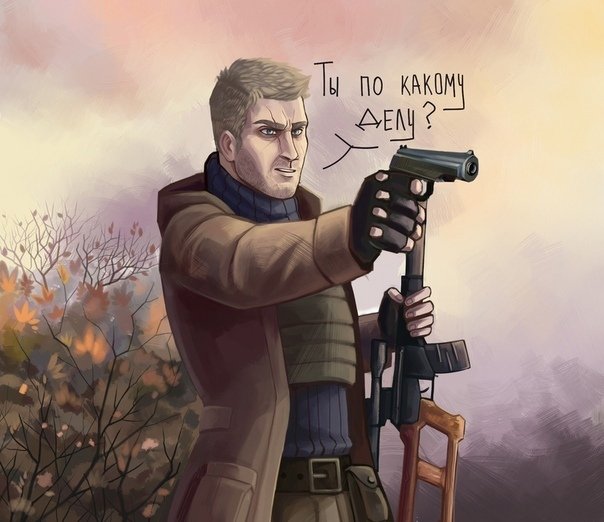 Stalker стрелок шрам и Дегтярев
