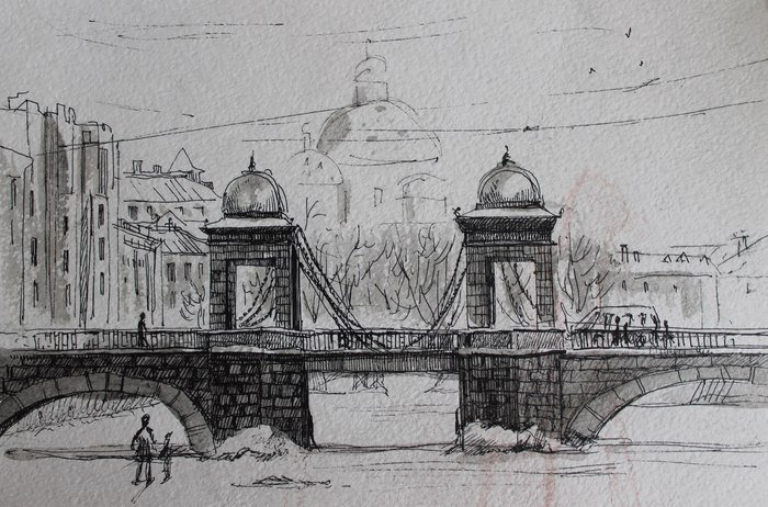 Петербург рисунок Графика