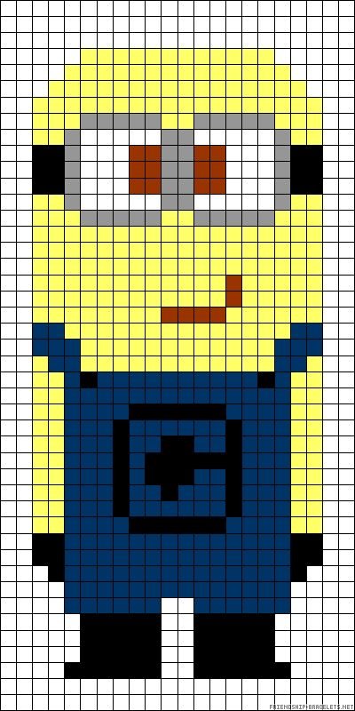 Рисунки по клеткам Миньон