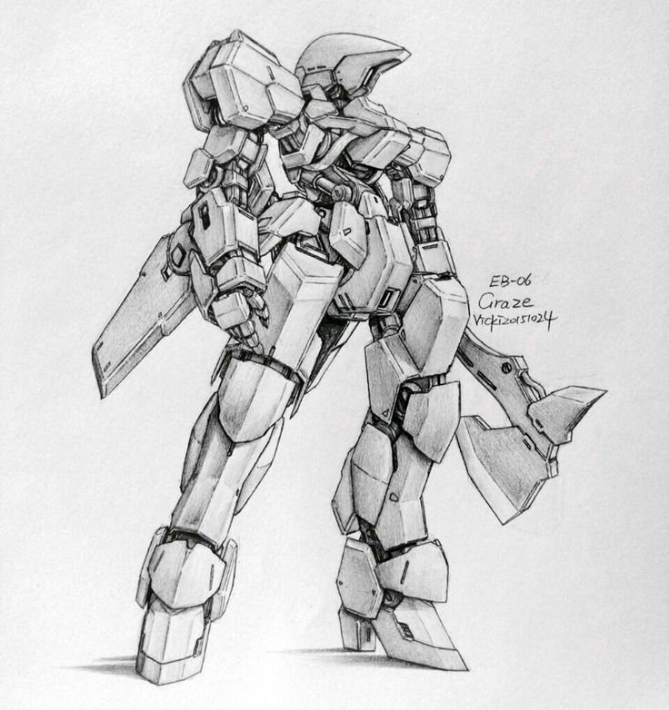 Gundam робот меха арт