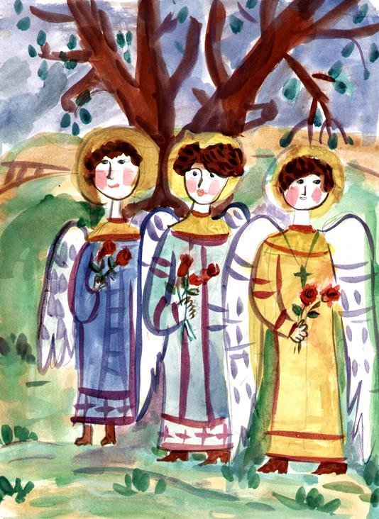 Троица рисуусунок