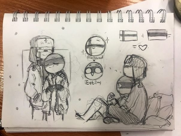 Рисунки карандашом Countryhumans