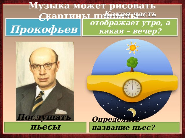 Прокофьев утро и вечер рисунок