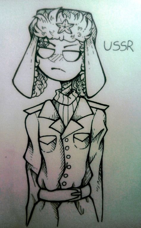 Countryhumans СССР карандашом