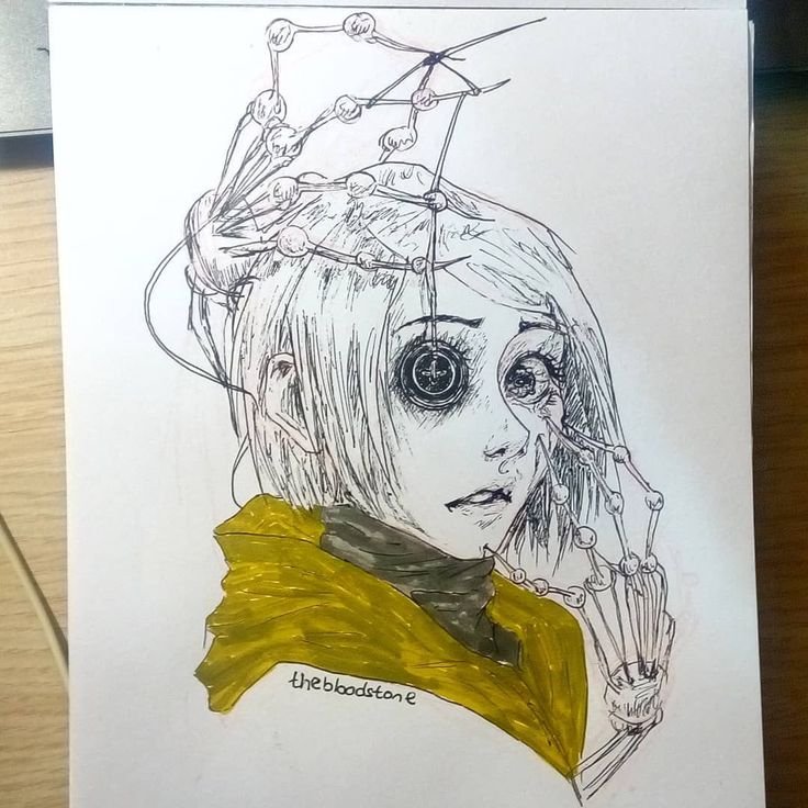 Рисунки для скетчбука Коралина