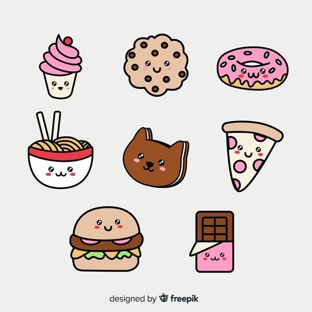Рисунки для срисовки еда легкие