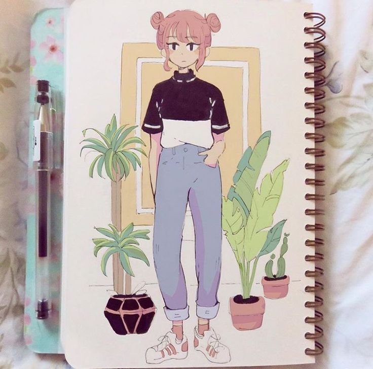 Персонажи для рисования в скетчбуке