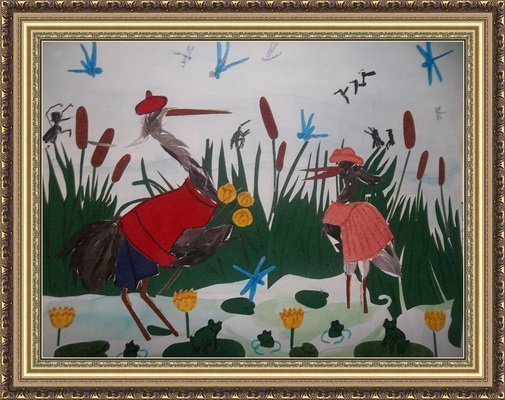 Рисунок к сказке журавль и цапля