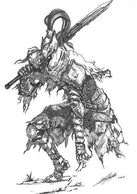 Рыцарь Арториас Dark Souls тату