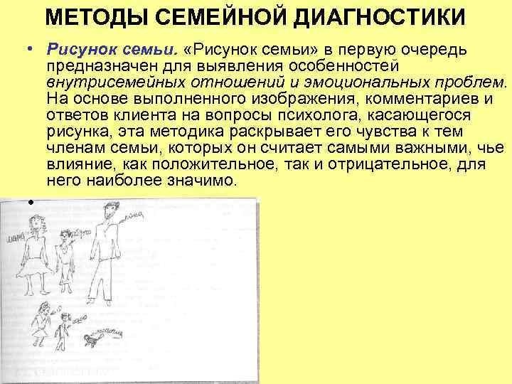 Рисунок семьи проективная методика