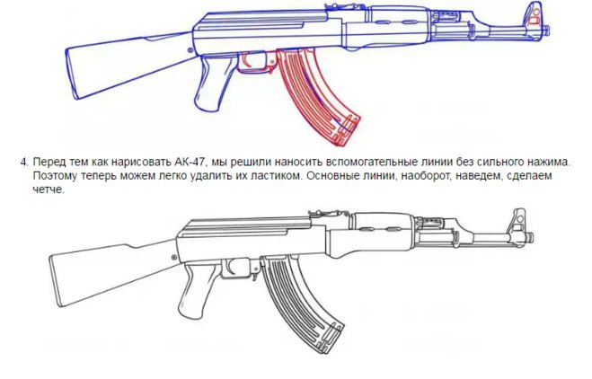 Ак 47 легкий поэтапно