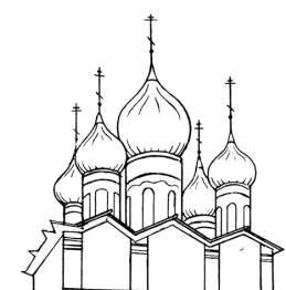 Православный храм карандашом
